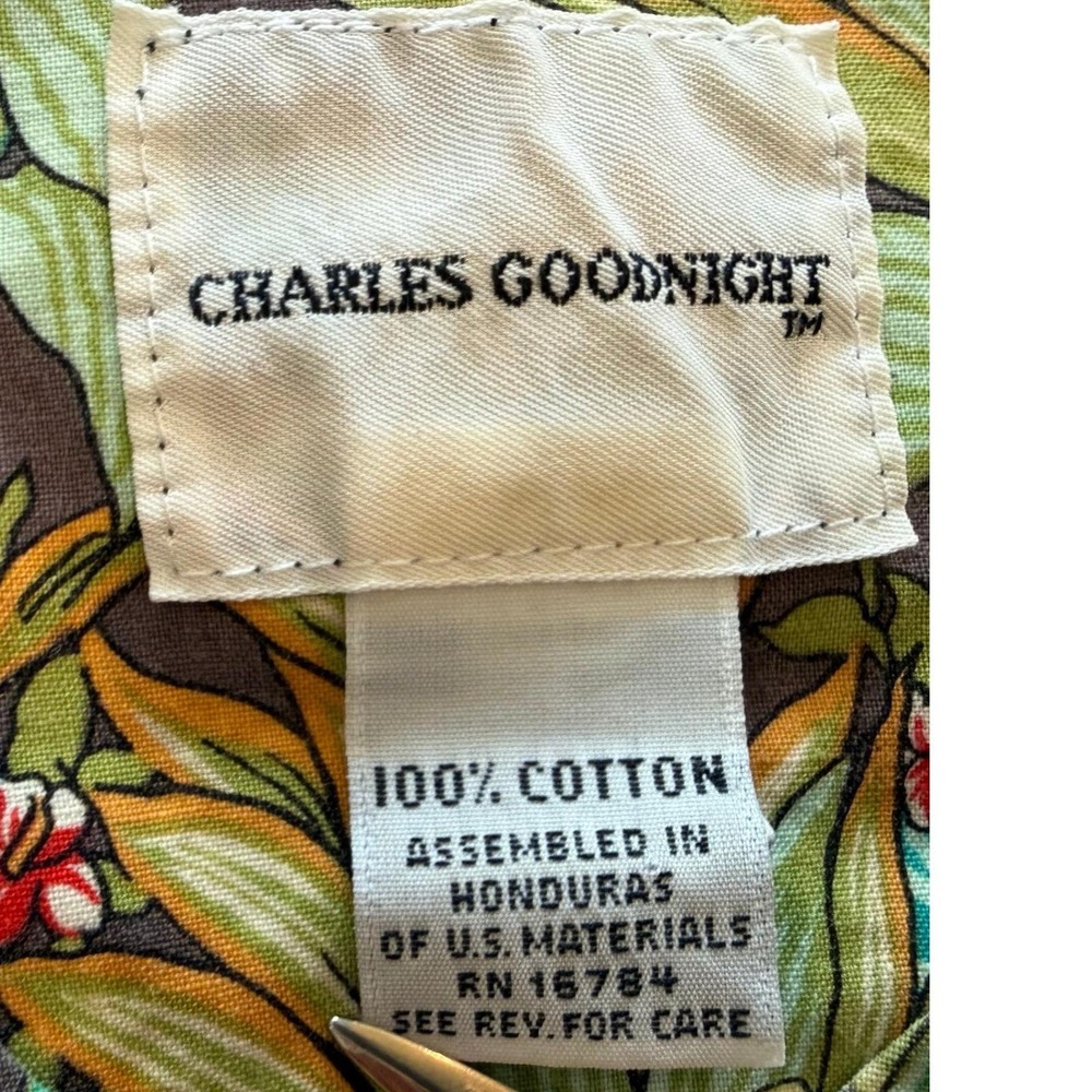 Vintage 90s Charles Goodnight Cotton Novelty Peanut Fiesta Jungle Nightshirt OS - Picture 8 of 13